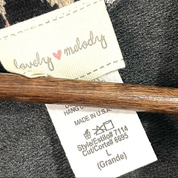 NWOT Lovely Melody Leopard Print Sleeve Top Size L - Picture 5 of 5